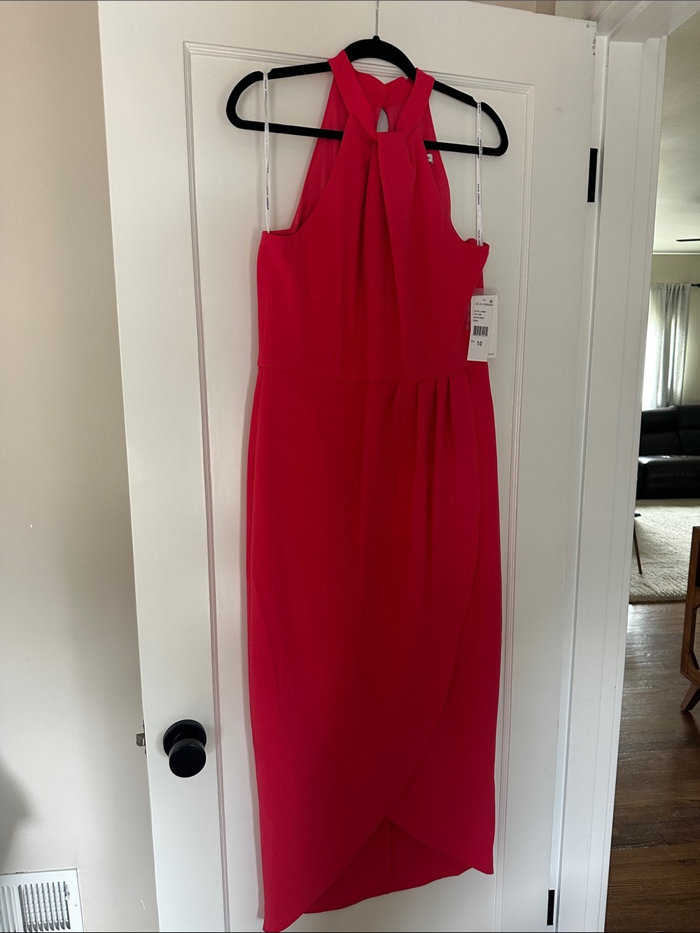 julia jordan Fuchsia Halter Midi Dress